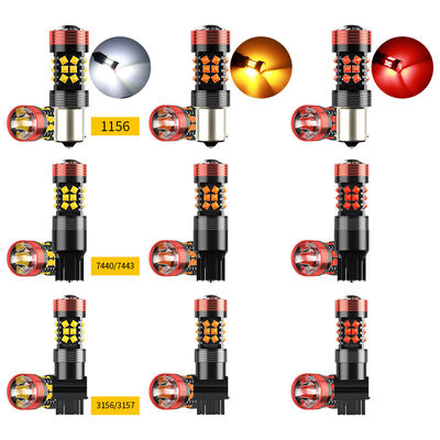 1156 φω'τα ουρών των οδηγήσεων αυτοκινήτων T20 7440 6500K 30pcs 1500lm