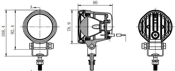 10W πλαϊνό IP67 μπλε ελαφρύ Forklift ανοξείδωτου