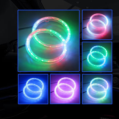 Δαχτυλίδια φωτοστεφάνου των RGB αυτόματων ζωηρόχρωμων οδηγήσεων για τους προβολείς, φω'τα των οδηγήσεων ματιών αγγέλου 95mm