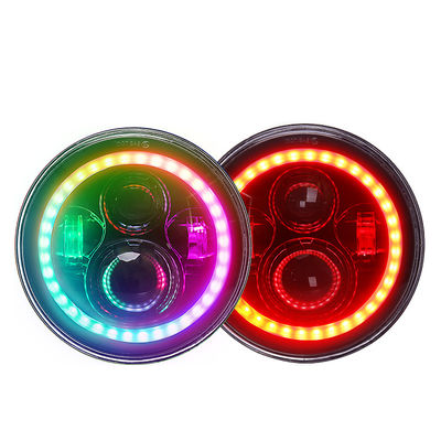 45W Landrover 7 ιντσών ελαφριά, RGB φω'τα φωτοστεφάνου δαχτυλιδιών ματιών αγγέλου για τα φορτηγά