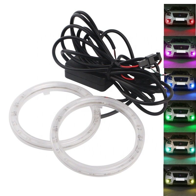 Δαχτυλίδια φωτοστεφάνου των RGB αυτόματων ζωηρόχρωμων οδηγήσεων για τους προβολείς, φω'τα των οδηγήσεων ματιών αγγέλου 95mm